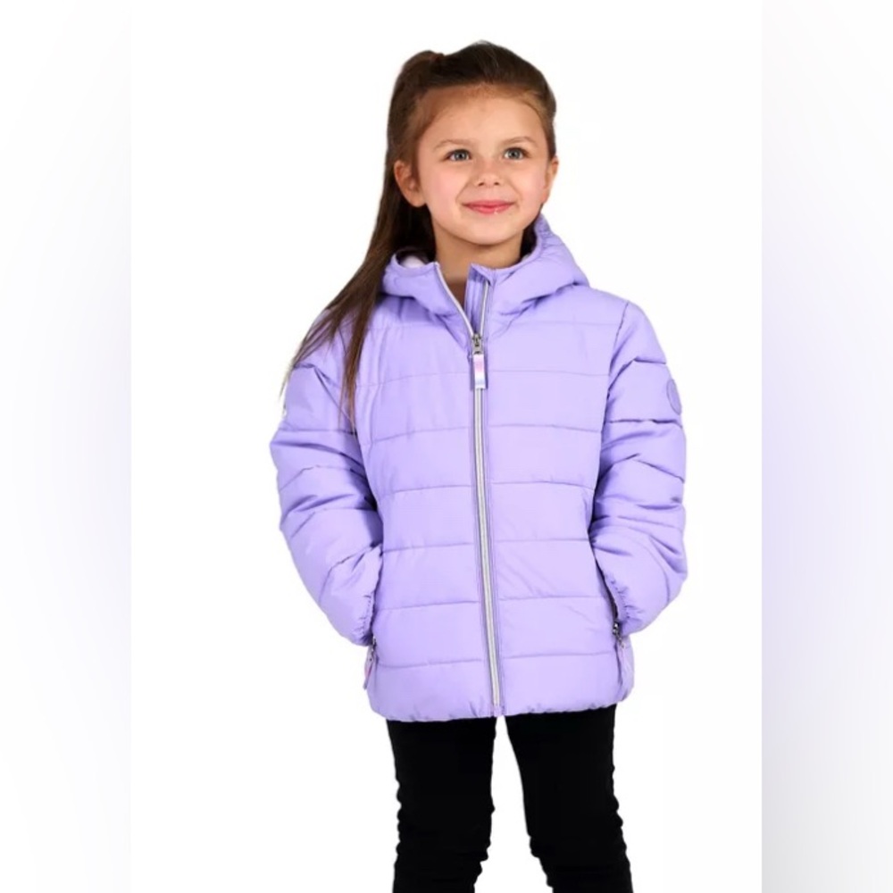 Purple Gerry kids Jersey Lined bubble Jacket